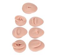 Yinhing 108 Pcs Body Septum Piercing Kit 300 Pie Body Piercing Practice Model Kit 3D Silicone Ear Eye Nose Mouth Tongue Belly for Beginners Skin Simulation Teaching Tool (Medium Skin Color)