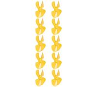 Yinhing 10Pcs 40mm High Performance Yellow Propellers 4 Blades Design for Strong Wind Lightweight Materials for Toy Cars and Projects (Yellow)