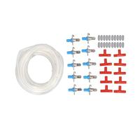 Yinhing 10PCS Automatic Nipples Galvanized Metal Plastic Drinker Feeder with 5m Tube Leakproof Design for Rabbits Poultry Small Animals Complete Watering System Kit