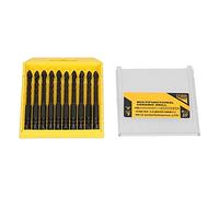 Yinhing 10Pcs High Performance Crossed Angle Spearhead Hex Handle Drill Bits Set for Versatile Applications in Concrete Ceramic Tile Brick Glass Plastic and Wood Projects