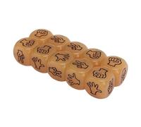 Yinhing 10Pcs Luminous Finger Guessing Dice Set 6 Sided Lightweight Rock Scissors Game Dice in Vibrant Green for Family Game Nights and Parties (Orange)