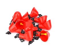Yinhing 10Pcs Plastic Au Tomatic Poultry Bird Drinking Dispenser for Chickens Efficient Drinker Tool for Farm Use for Small Flocks And Backyard Chickens (Threaded small red bowl)