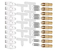 Yinhing 10pcs Set Stainless Steel Automatic Nipple Waterer for Ferrets Quality Pet Waterer Easy Installation (duck bill white)