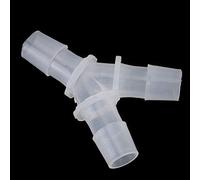 Yinhing 10PCS Soft Hose Fittings Y Type Connector Aquarium Pump Junction 3 Way Connector Plastic High Strength and Transparent Design for Easy Observation Ideal for Fish Tanks (12mm)