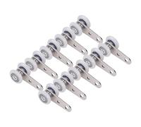 Yinhing 10Pcs Stainless Steel Pulley Block With Nylon Bearings Featuring 2 Nylon Wheels Ideal for 19mm Diameter Sliding Door Applications 44mm Length for And Efficiency