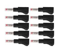 Yinhing 10PCS Telescopic 4mm Banana Plugs Cat II 600V 32A PE Sheath for Industrial Security Ideal for 3C Digital Equipment Design and Performance for Various Applications (Black)