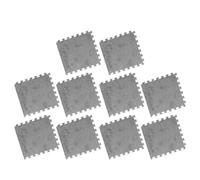 Yinhing 10Pcs Thickened Interlocking Plush Foam Floor Mats Cuttable And Non Slip Carpet Tiles for Bedrooms Living Rooms And Playrooms Soft Color for Stylish Decor (Gray)