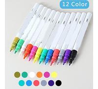 Yinhing 12 Color Nail Art Pen, 3D Nail Polish Paint Pen for DIY Design, with Pigments, for Drawing Dots Lines Flowers Patterns on Nails (1)