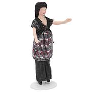 Yinhing 12 Scale Modern Woman Porcelain Doll for Dollhouse Decoration Flexible Poseable Dollhouse Accessories