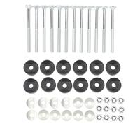 Yinhing 12pcs Galvanized Steel Trampoline Screws Set Secure Installation Trampoline Bolts and Nuts Toppling Design Versatile Use for Safe Bouncing Experience