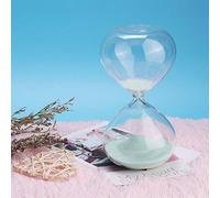 Yinhing 15 Minute Cylinder Shaped Hourglass Sand Timer Light Blue Home Decor Decorative Sand Glass Desktop Ornament for Birthday