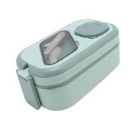 Yinhing 2 Layer Divided Lunch Box Microwave Safe Proof Lunch Container with Sauce Holder for School Office Travel Meal Prep Material Stylish Design Easy to Ideal for Eating On The