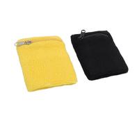 Yinhing 2 Pack Premium Wrist Bag with Secure Zipper Versatile Cotton Wrist Wallet Ideal for Sports Jogging Walking Biking Running and Fitness Activities