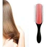 Yinhing 2 Pcs Rows Hair Brush Set Nylon Bristle Styling Brush for Detangling Gentle Scalp Comfortable Grip Ideal for Hair Types