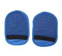 Yinhing 2 Pcs Sand Wipe Off Mitts, Velvet Mesh Fabric Beach Sand Remover Cleaner with Baby Powder Feature, for Sandboxes Beach Vacations Playgrounds (Blue)
