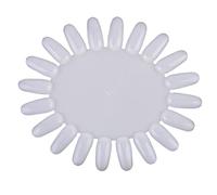 Yinhing 20 Nail Tips Polish Color Card Transparent Color Display Chart with Nail Art Stickers for DIY Practice Engraving Painting (20 grids of (flesh))