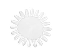 Yinhing 20 Nail Tips Polish Color Card Transparent Color Display Chart with Nail Art Stickers for DIY Practice Engraving Painting (20 transparent colors)