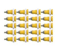 Yinhing 20Pcs 4mm Banana Socket Connectors Electrical Connection Accessories Ideal for Test Equipment and DIY Projects and Performance Blue Color (Yellow)