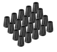 Yinhing 20pcs Duty Rubber Walking Stick Tips Ferrule Protectors Non Slip Cane End Tips for Hiking Camping .1cm Inner Diameter