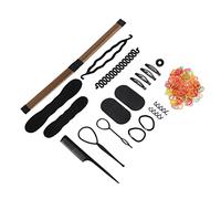 Yinhing 20PCS Hair Braiding Tool Set Sponge Bun Maker | ABS and alloy materials lightweight portable design suitable for wedding party daily styling includes combs clips