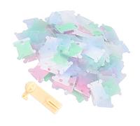 Yinhing 240Pcs Floss Bobbin Card Set Transparent Plastic Embroidery Sewing Winding Plates Floss Storage Solutions with Wire Clips for Easy Organization