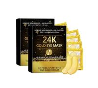 Yinhing 24K Gold Under Eye Patches 20 Pairs Moisturizing Hydrating Collagen Eye Masks for Dark Circles & Puffiness (20Pcs)