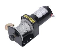 Yinhing 24V Electric Winch Kit 2000LBS Capacity with Steel Wire Rope Copper Terminal Alloy Steel Hook for Towing and Recovery