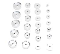 Yinhing 25Pcs Watch Pressing Die Set Aluminum Back Closer Repair Dies with 12-44mm Flat Round Dies for Watch Maintenance Repair Kit