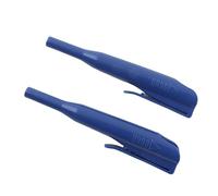 Yinhing 2Pcs Carpenter Pencil Covers with Nose for Deep Hole Woodworking Marker Clips Ideal for Marking On Wood and Other Surfaces Professional Quality Color (Blue)
