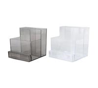 Yinhing 2Pcs Nail Drill Bit Holder Plastic Nail Drill Grinding Bit Holder Box Multifunctional Grinding Storage Stand Display for Professional Manicure Tools and Accessories