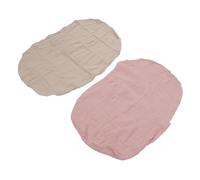 Yinhing 2Pcs Removable Changing Pad Covers Soft Diaper Changing Table Pad Sheets Stylish Oatmeal Light Brown Design for Nursery Comfortable Cotton Fabric Breathable and Plush Fit for Stand (#11)
