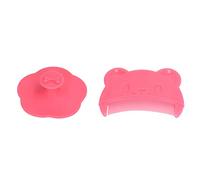 Yinhing 2Pcs Scalp Brush Set Soft Sensory Silicone Bath Brush for Gentle Cleansing Comfortable Newborn Scalp Care Tool in A Green Color for Bath Time Routine (Red) Set
