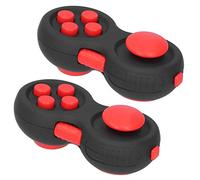 Yinhing 2Pcs Skin Picking Pad Toy Multi Function Stress Relief Fingertip Toy for Adults Portable Anxiety Relief with Functions (Black Red)
