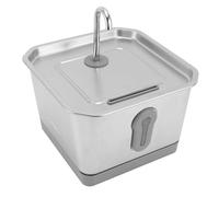 Yinhing 3.5L Stainless Steel Cat Fountain with Sensing Technology Quiet Automatic Pet Drink Dispenser Triple Filtration Ideal for Cats and Small Dogs 5000mAh Battery for 60 Days Use