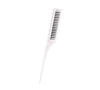 Yinhing 3 Row Teeth Teasing Comb Detangling Brush Volumizing Hairdressing Tool for Stylists Professional Backcombing Sectioning Finishing Hairstyling White Black Red Blue Pink