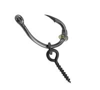Yinhing 30pcs Carp Fishing Ronnie Rig Hook Set Includes 10 Size 6 Hooks 10 Bait Screws Hook Stoppers Terminal Tackle for Effortless Carp Fishing
