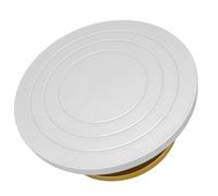 Yinhing 32cm Premium Rotating Pottery Turntable for Sculpting Modeling Duty Silver Plastic Clay Wheel Ideal for Artists Enthusiasts (Plastic Steel)