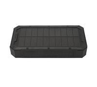 Yinhing 36800mAh Solar Power Bank with Charging 36LEDs 4 USB Ports Monocrystalline Solar Panel Fast Charging for Outdoor Camping Hiking Portable for Phones Tablets (Black)