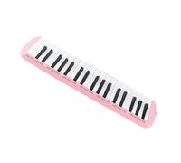 Yinhing 37 Keys Melodica Keyboard Wind Instrument for Beginners Professionals Green Color Includes Straight and Curved Blow Pipes for Classroom Home Practice (Pink)