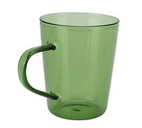 Yinhing 380ml High Borosilicate Glass Milk Cup Heat Thermal Coffee Mug for Kitchens Hotels Coffee Shops Easy to (Green)