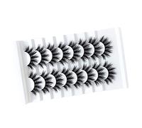 Yinhing 3D False Eyelashes 8 Pairs Soft Dense Curly Lashes for Enlargement Comfortable for Weddings Parties Use Women