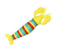 Yinhing 3D Printed Colorful Lobster Fingertip Toy Stress Relief Sensory Decompression Toy for ADD/ADHD Portable Handheld Desk Decor (Yellow Head)