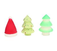 Yinhing 3Pcs Christmas Theme High Elasticity Makeup Sponge Set Breathable Liquid Cream Blending Sponges for Application and Seamless Finishing for Holiday Beauty Regimen