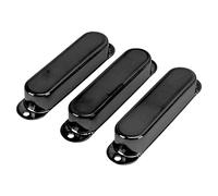 Yinhing 3Pcs Electric Guitar Single Coil Pickup Cover Set Premium Copper Guitar Pickup Shells Exquisite Design Noise Reduction for Better Sound Quality (Black)