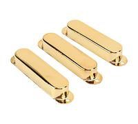 Yinhing 3Pcs Electric Guitar Single Coil Pickup Cover Set Premium Copper Guitar Pickup Shells Exquisite Design Noise Reduction for Better Sound Quality (Gold)