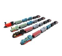 Yinhing 4 Sets Pull Back Steam Trains Toy for Kids Assorted and Safe Materials Easy to Use Ages 3+ (#1)