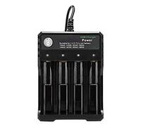 Yinhing 4 Slots Universal USB Battery Charger, Smart Charger with Overcharge Protection for 10440 14500 16340 16650 14650 18350 18500 Rechargeable Battery