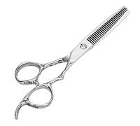 Yinhing 404 Steel Hair Cutting Scissors Professional Hair Thinning Shears Ergonomic Grip Design for Hairdressers At Home Stylists for Facial Pet Grooming