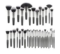 Yinhing 40Pcs Professional Makeup Brushes Set for Eye Shadow Concealer and Lips Soft Wooden Handle Cosmetic Brush Collection With Convenient Storage Bag