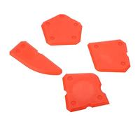 Yinhing 4PCS Caulk Tools Kit Silicone Glass Cement Scrapers Set for Professional Sealant Grout Finishing Multi Functional Caulking Tools in Red (Red)